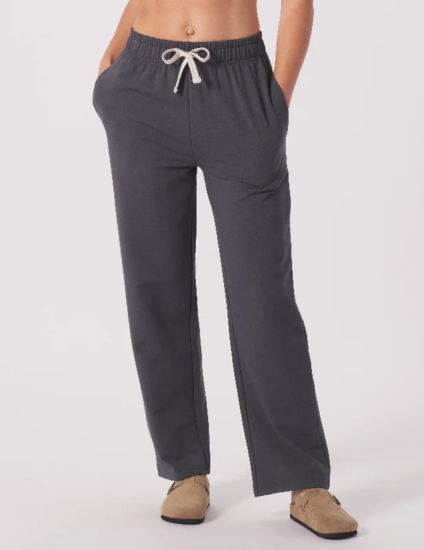 Versatile Wardrobe Essentials Straight Leg Sweatpant: Carbon