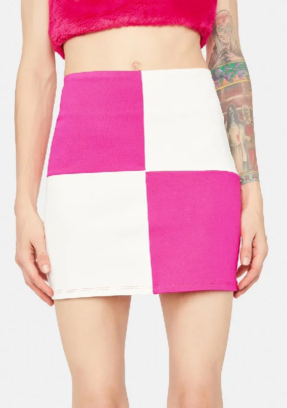 Snag Fabulous Fashion Bargains Kiss And Checkmate Bodycon Mini Skirt