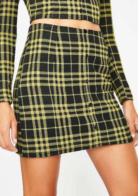 Special Offer Like Totally Plaid Skirt