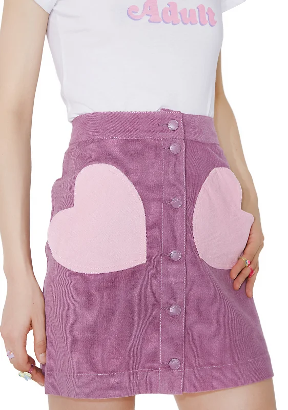 Relaxed Fashion Pink Pocket Purple Skirt