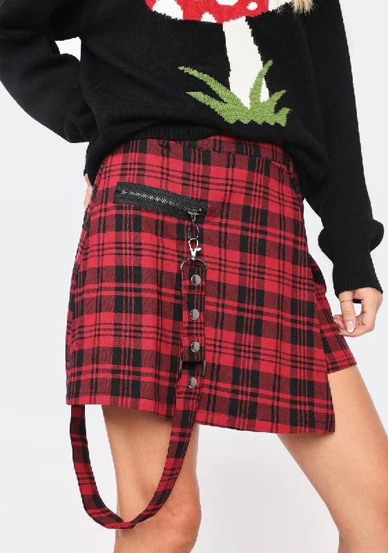 Luxe Women's Fashion Escape My Affection Plaid Skort