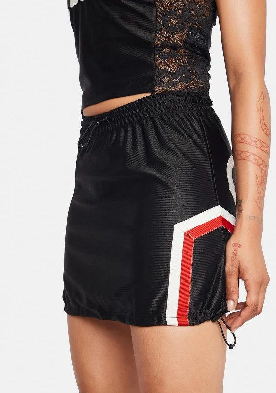 Wardrobe Update Black Sport Mini Skirt