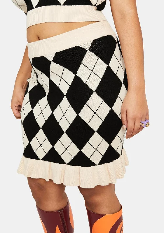 Fashionista Favorites Plus Layers To Me Argyle Skirt