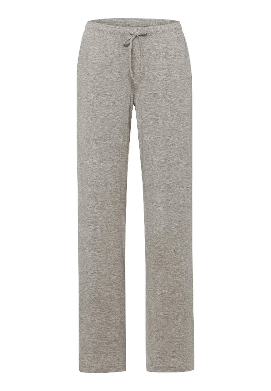 Rocker Chic Fashion Natural Elegance Drawstring Lounge Pants | Grey Melange 74953-958