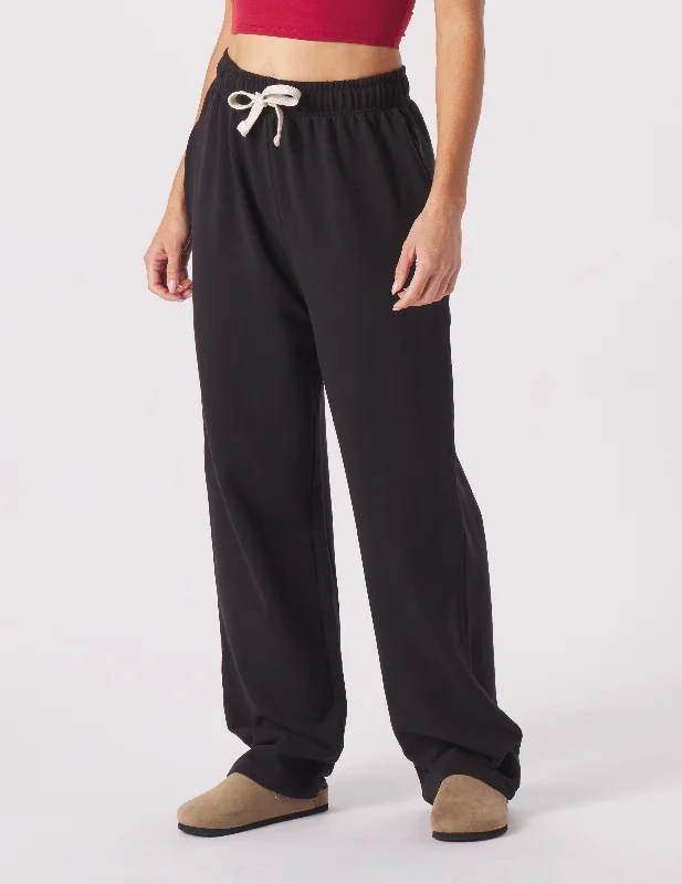 Elevate Your Wardrobe Straight Leg Sweatpant: Black