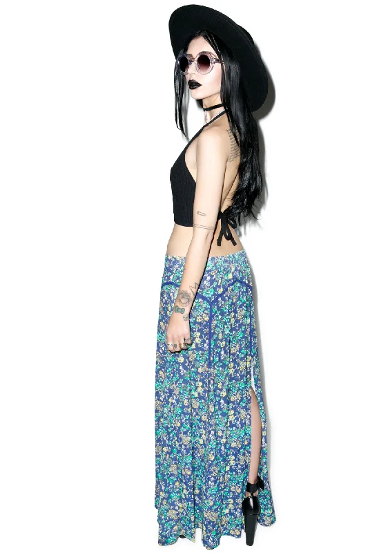 Chic & Cozy Collection Mandala Floral Maxi Skirt