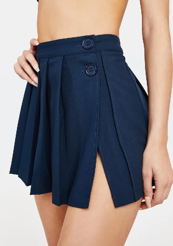 Quality Driven Apparel Playing The Field Pleated Skirt