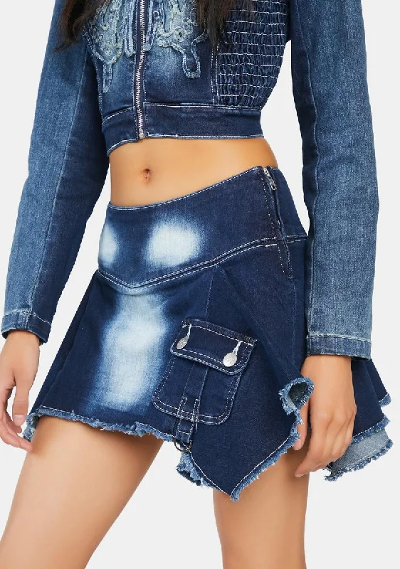 Relaxed Style Harley Denim Skirt