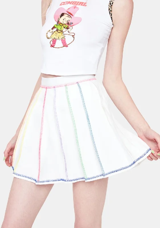 Casual Chic Clothing Pure Pot Of Gold Pleated Mini Skirt