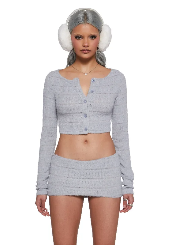 Online Boutique Clothing Snowfall Stunner Skort Set - Gray