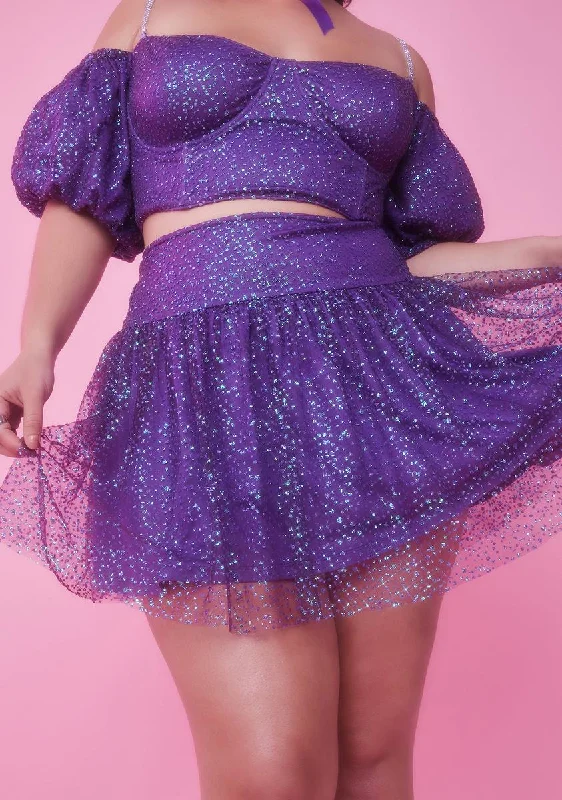 Versatile Wardrobe Essentials Infinite Broken Spell Glitter Skirt