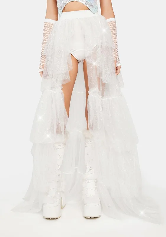 Trendy Urban Attire Ethereal Showgirl Tulle Maxi Skirt