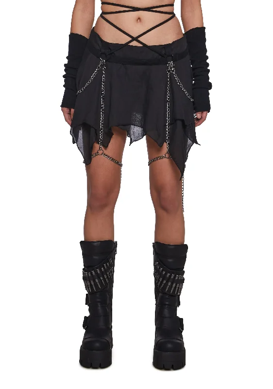 Online Boutiques Best Warp Mini Skirt With Leg Chains