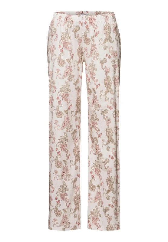 Women Apparel Loungy Nights Cotton Knit Pajama Pants | Rose Paisley 76492-2869