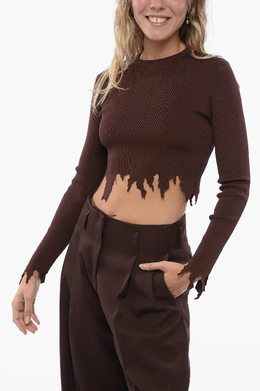 Outfits For Women J.W.Anderson Ribbed Top with Laser-Cut Detailing