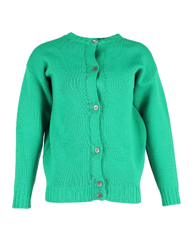 Summer Deals Marni Button-Front Cardigan in Green Viscose