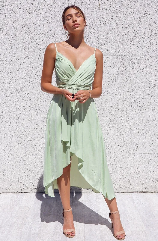 Relaxed Style Cloud Nine Dress - Pistachio Sage