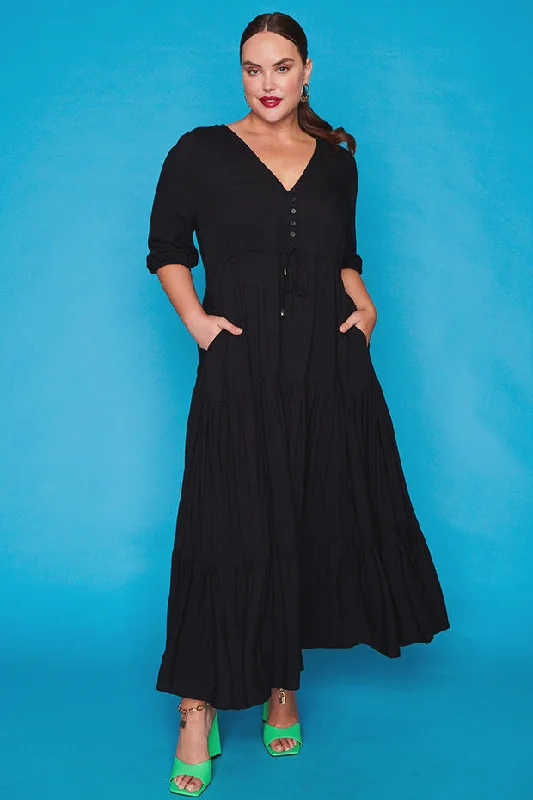 Women's Clothes Adeline Black Maxi Dress