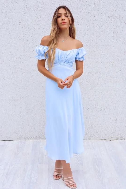 Casual Women's Clothing Online Claudia Midi Dress - Baby Blue