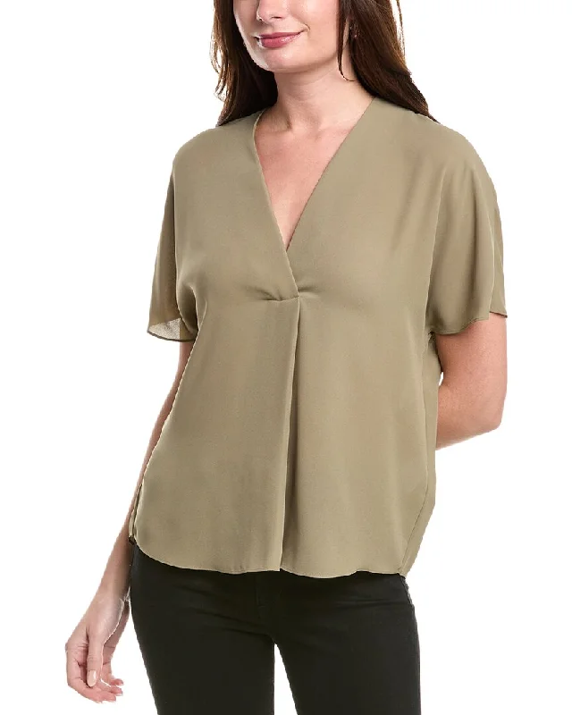 Weekend Sale Vince Crepe V-Neck Blouse