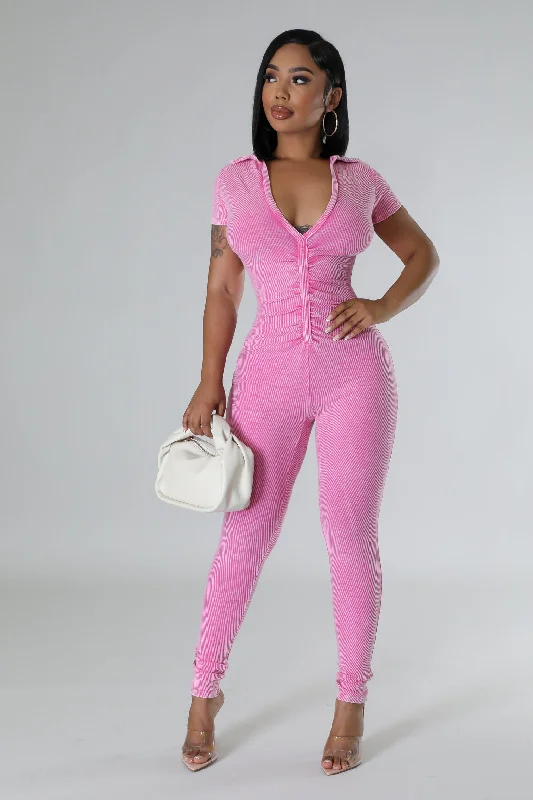 Vibrant Femme Fashion Body Moves Jumpsuit