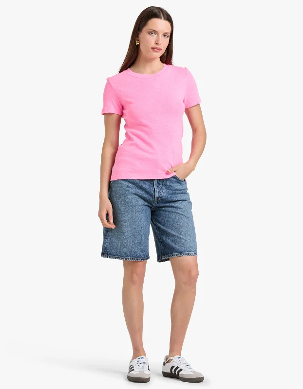 Street Style Fashion Womens T-Shirt Sonoma - Fluorescent Acid Pink