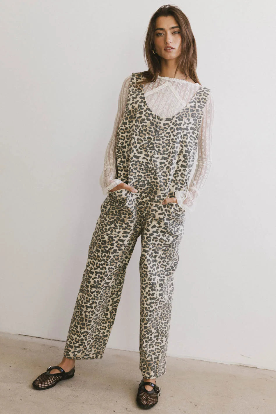 Bold Prints Casual Chic Ziggy Leopard Overalls