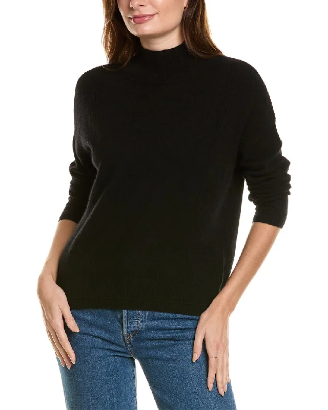 Comfy Women's Outfits for Daily Wear Design History Mock Neck Cashmere Sweater