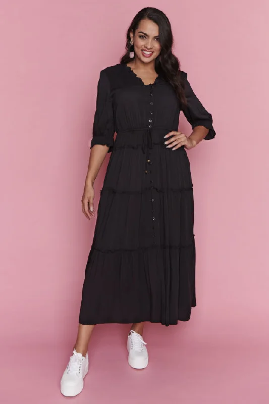 Relaxed Fashion Sam Black Dress