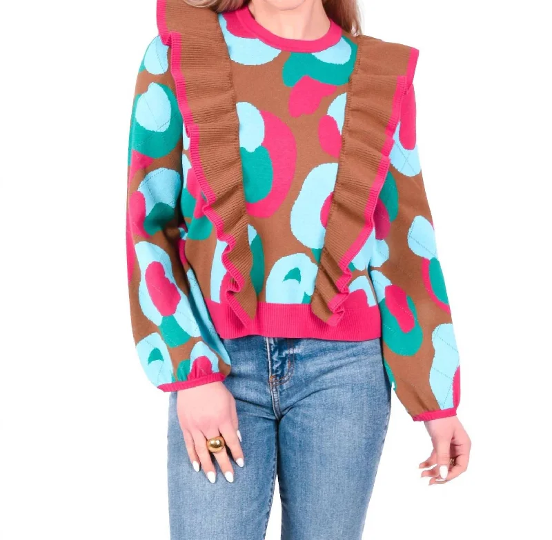 Browse Our Top Products Lillian Sweater In Meadowbrook Spot Cheetah