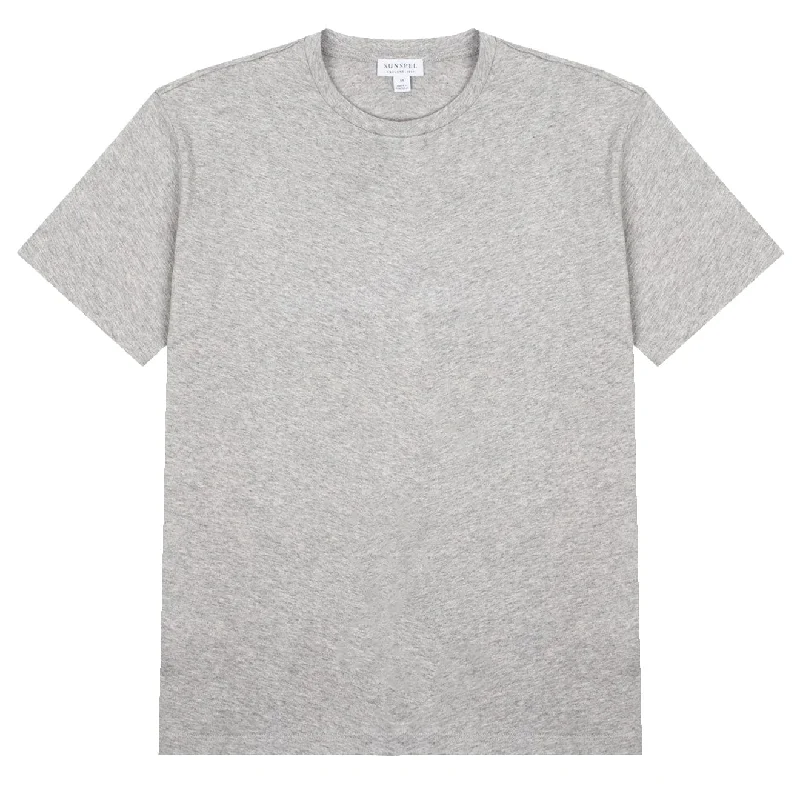 Outlet Clothing Sunspel Womens Boy Fit T-Shirt Grey Melange