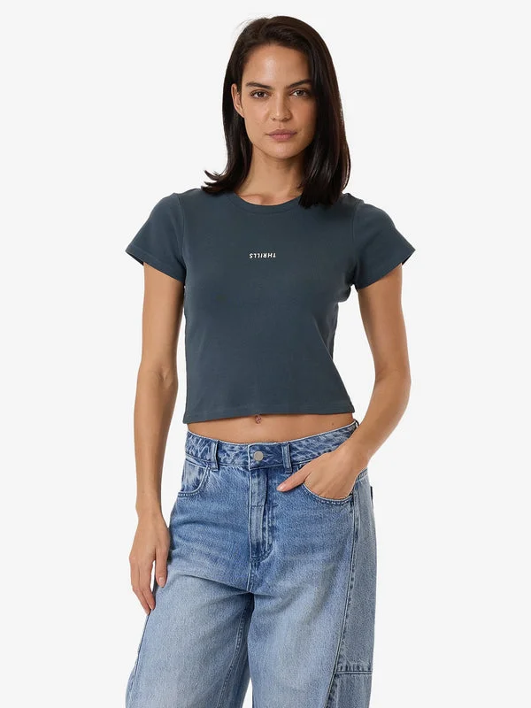 Vibrant Femme Fashion THRILLS Minimal Thrills Mini Tee - DARK SLATE