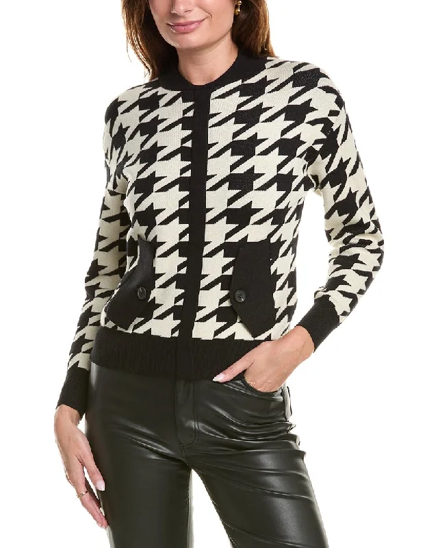 High End Women's Wear YAL New York Houndstooth Pullover