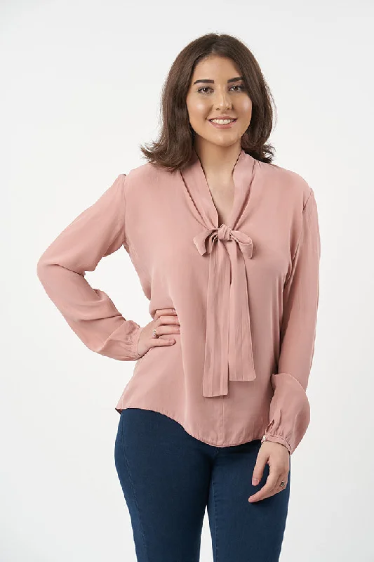 Versatile Women's Fashion Sew Over It Pussy Bow Blouse