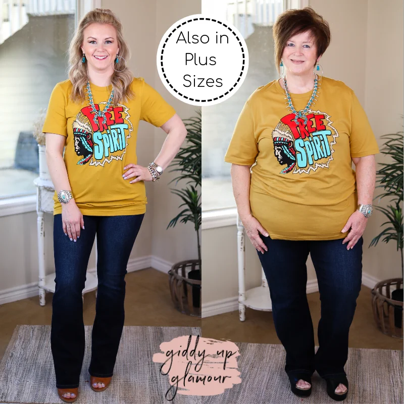 Chic Trends For The Fashion Savvy Last Chance Size XL | Free Spirit Vintage Western Short Sleeve Tee Shirt in Mustard Yellow