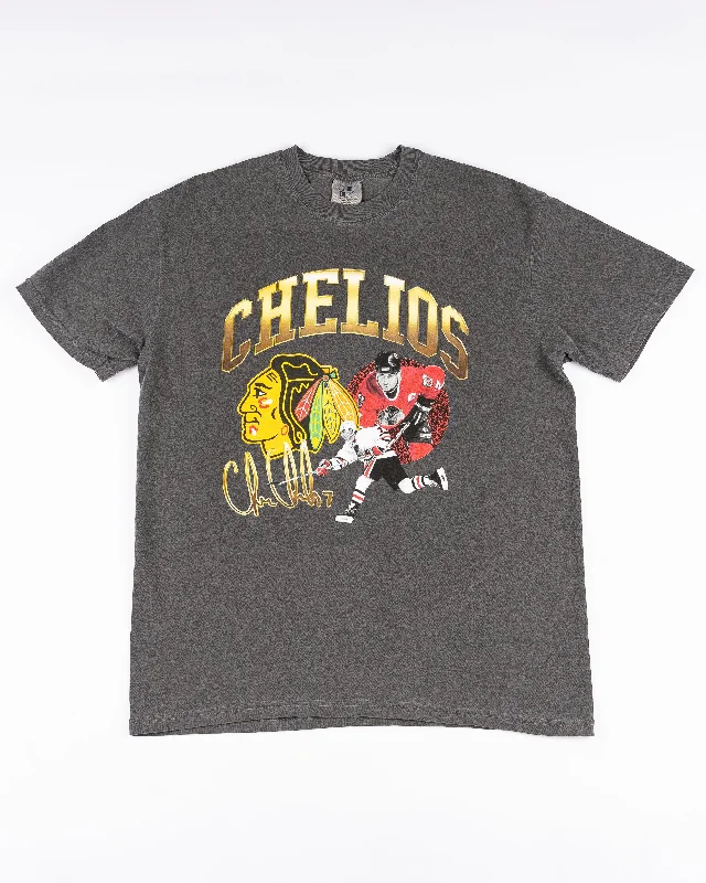 Versatile Wardrobe Essentials Chicago Blackhawks Pepper Chelios Jersey Retirement 90s Vintage Inspired Tee