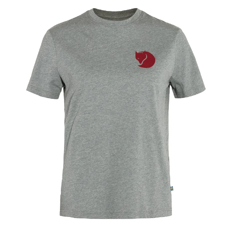 Flash Sale Online Fjallraven Womens Fox Boxy Logo T-Shirt Grey Melange