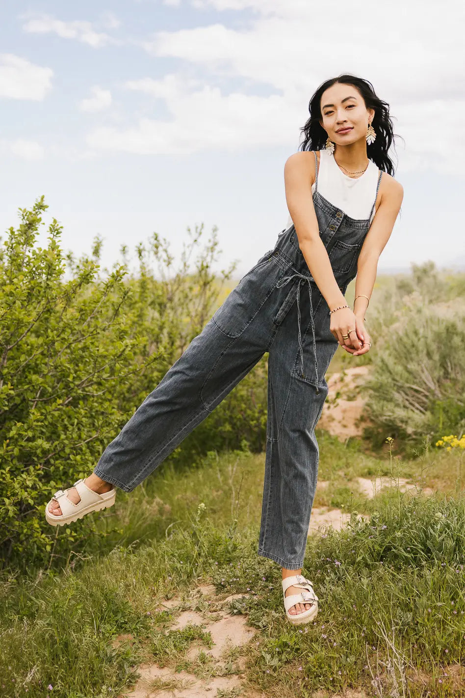 Women's Clothing Boutique Annabella Overalls in Denim