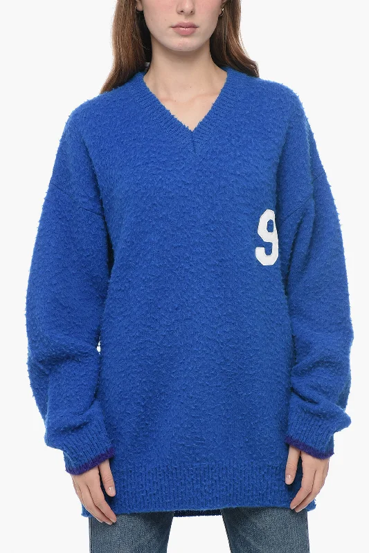 Casual Wear Erl Oversized Sweater with v-Neck