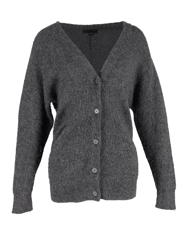 Hot Brand Discounts Alexander Wang Buttoned Cardigan in Grey Wool