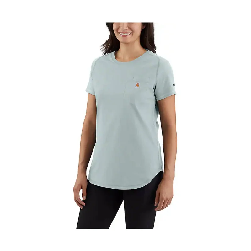 Timeless Elegance Carhartt Women's Force Relaxed Fit Midweight Pocket T Shirt - Dew Drop - ONLINE STORE CREDIT/EXCHANGE ONLY