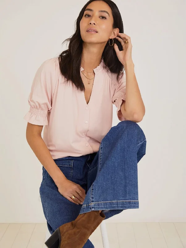 Comfortable Chic Noa LENZING™ ECOVERO™ Blouse | Powder Pink