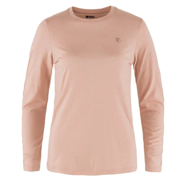 Boutique Dress Online Fjallraven Womens Abisko Wool LS Base Layer T-Shirt Chalk Rose