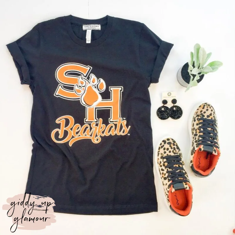 Style Breakthroughs SHSU | SH Bearkats Logo Short Sleeve Tee Shirt in Black