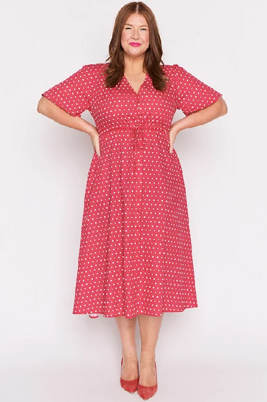 Comfy Women's Outfits for Daily Wear Marley Cotton Cherry Spot Dress