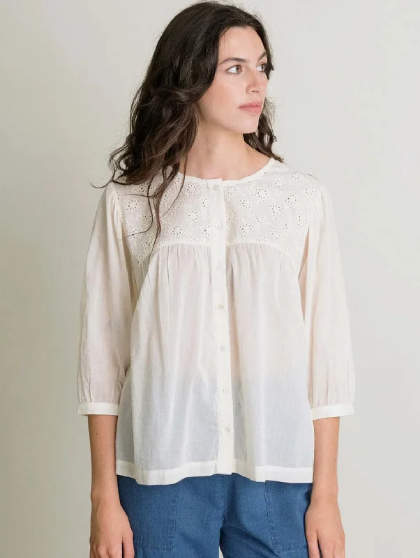 Special Offer For You Gilda Cotton Breezy Blouse | Ecru