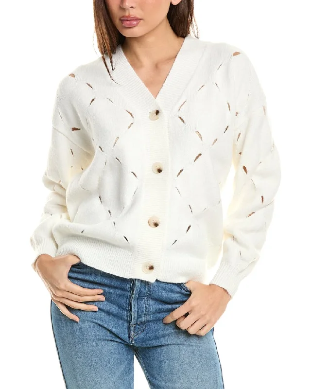 Modern Women's Fashion with Vintage Touches Stella + Lorenzo Cutout Cardigan