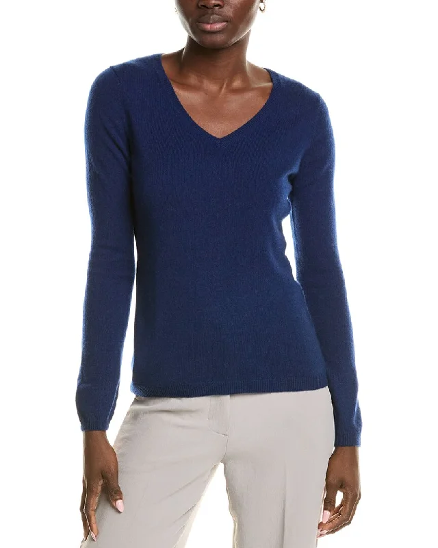 Women's Casual Dresses sofiacashmere Modern V-Neck Cashmere Sweater