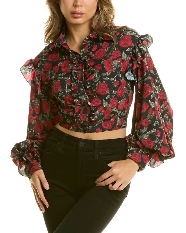 Casual Chic Clothing Rokh Rose Print Blouse