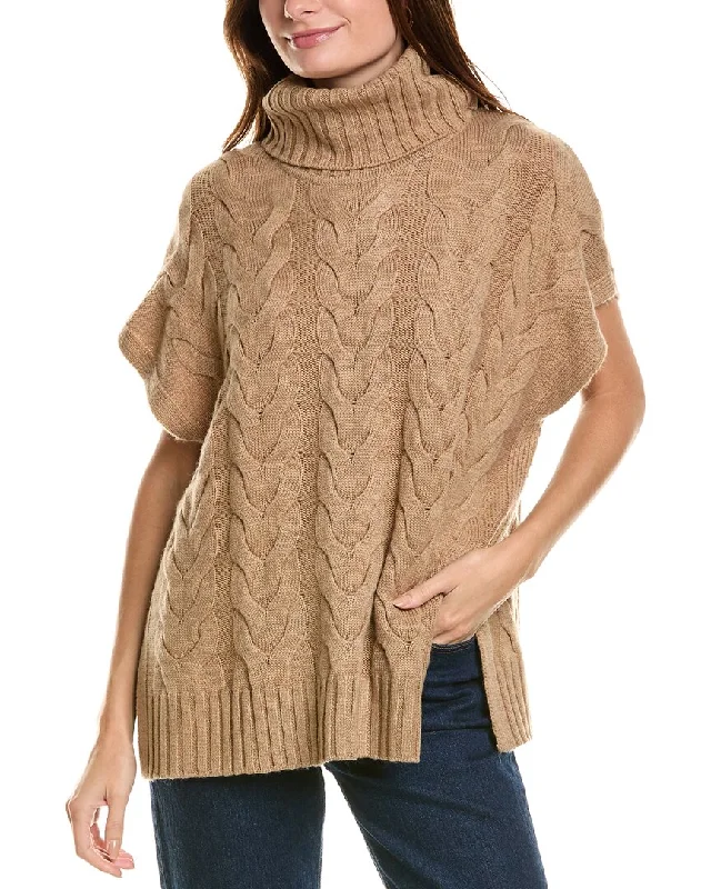 Women's Clothing Sale Online Forte Cashmere Luxe Cable Cowl Wool & Cashmere-Blend Popover Sweater